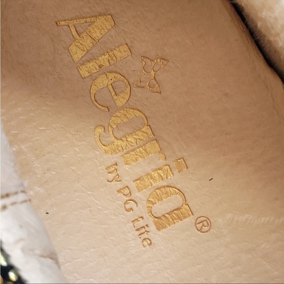 Alegria Metallic Shiny Printed Lace Up Leather Sneakers Black NWT Size 7 - Picture 3 of 13